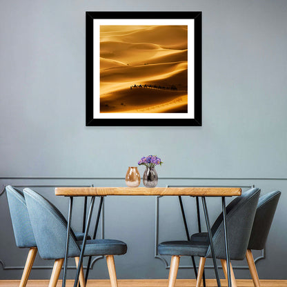 Golden Hour Camel Caravan Wall Art