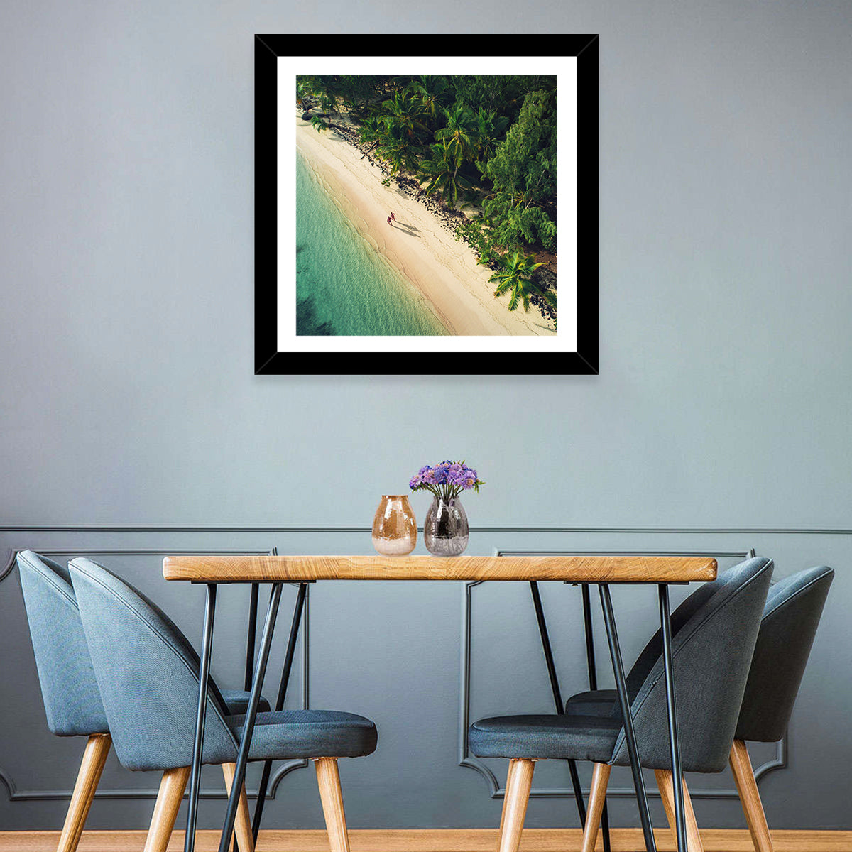 Dominica Beach Aerial, Late Afternoon Wall Art