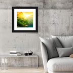 Golden Bamboo Riverbank Wall Art