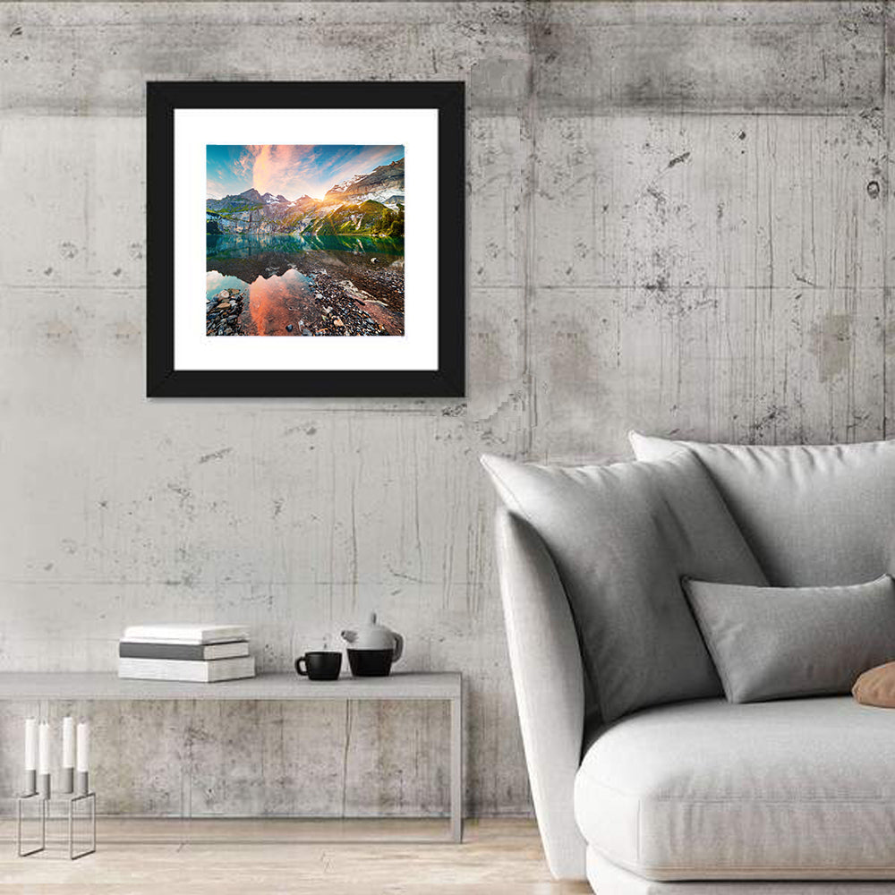 Oeschinensee Reflection Wall Art