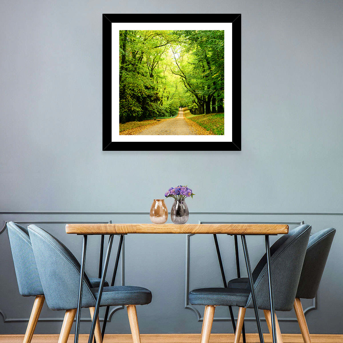 Sunlit Forest Pathway Wall Art