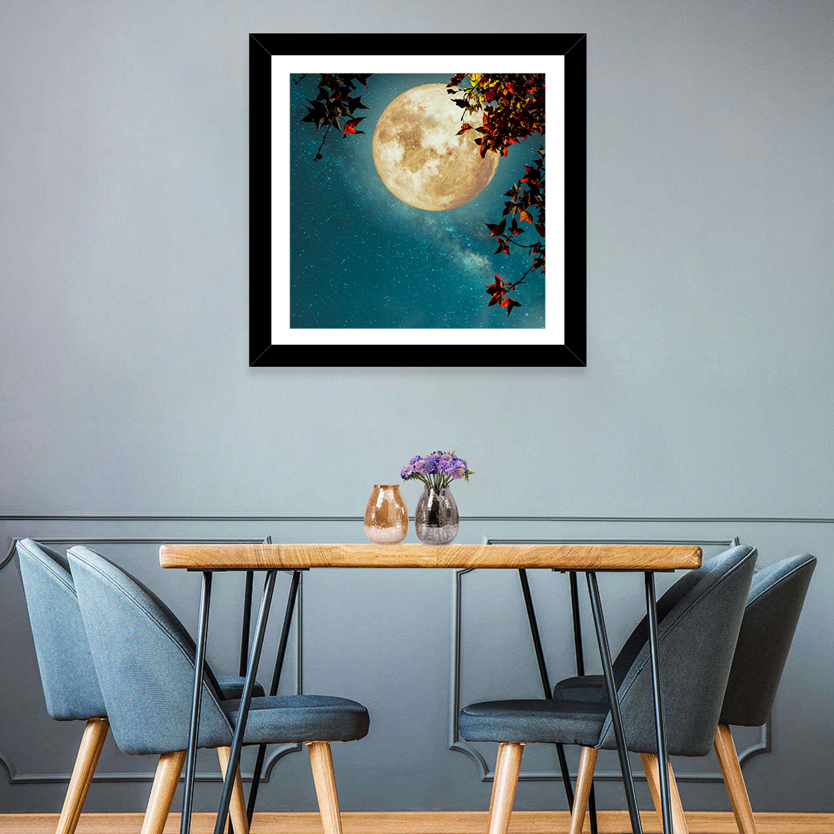 Autumn Moon with Milky Way Wall Art