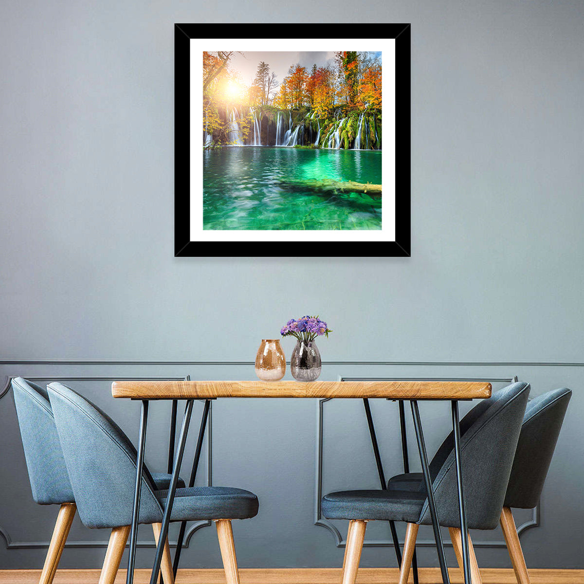 Autumn Waterfalls at Plitvice Lakes Wall Art