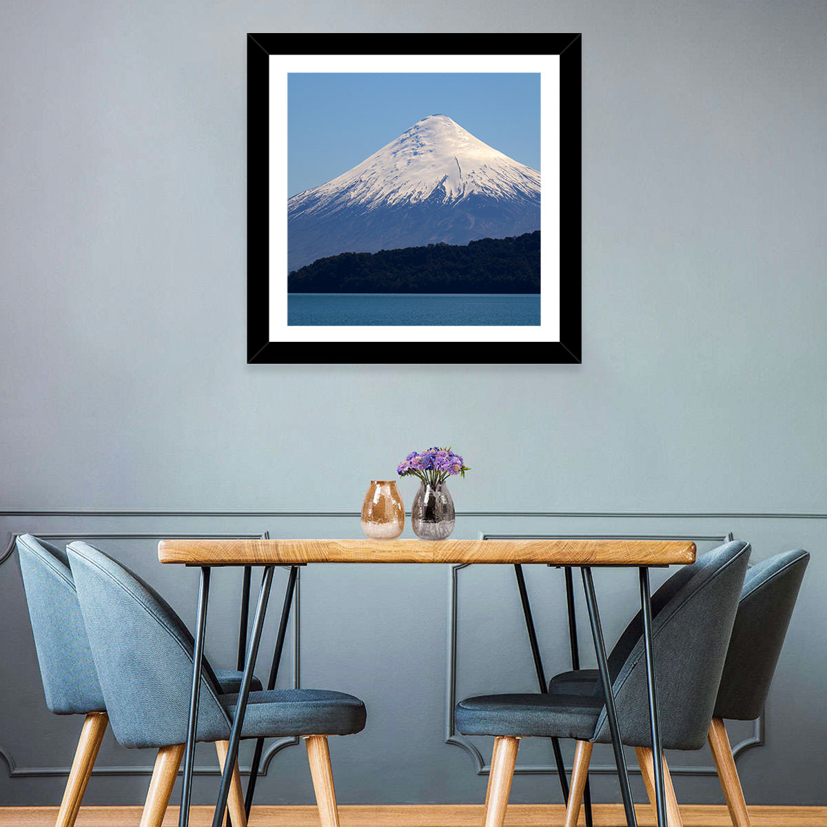 Snow-capped Osorno Volcano Over Lake Wall Art