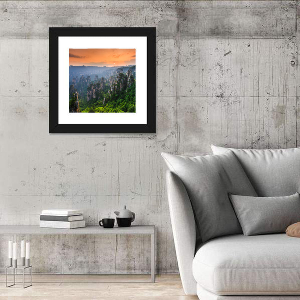 Zhangjiajie Forest at Sunset Wall Art