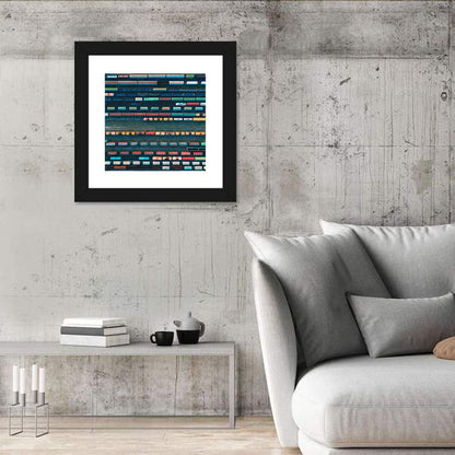 Trains Line Pattern Wall Art