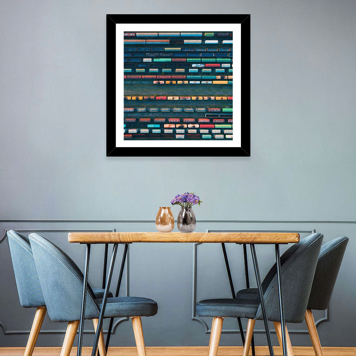 Trains Line Pattern Wall Art