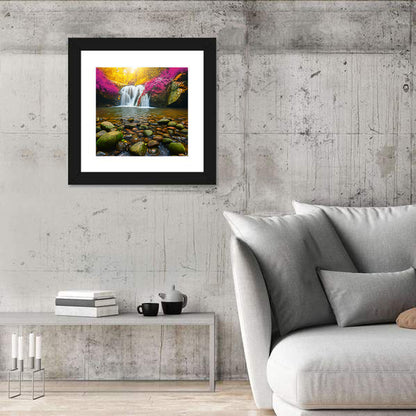 Phu Soi Dao Waterfall at Dusk Wall Art