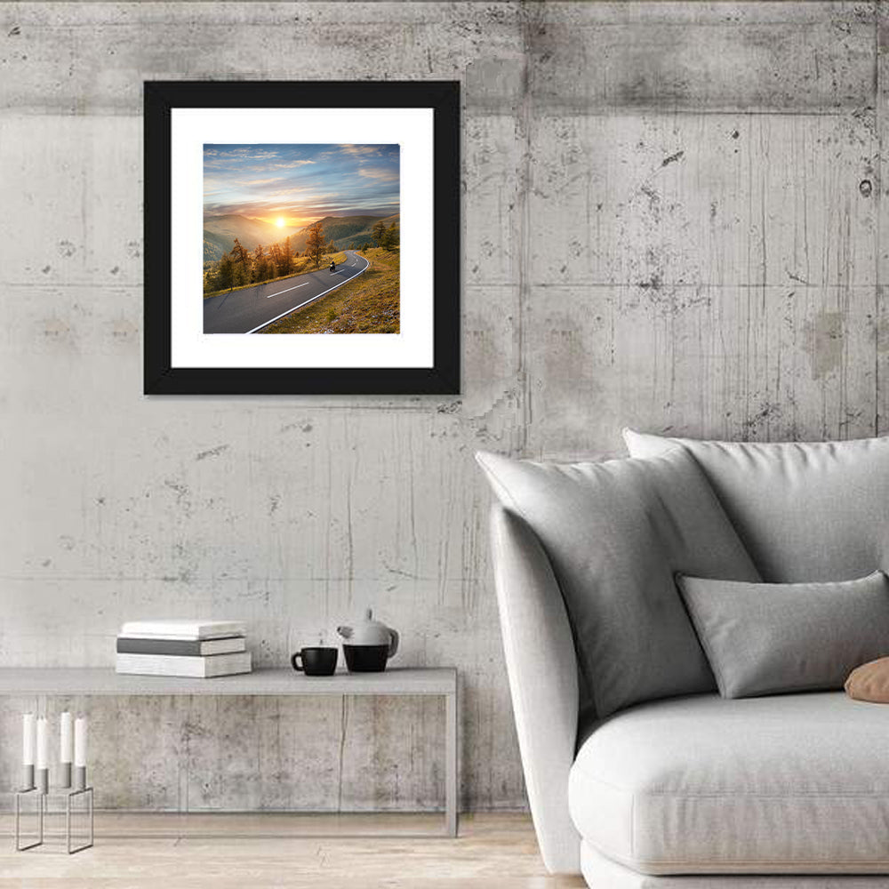 Alpine Highway at Golden Hour Wall Art