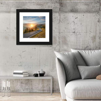 Alpine Highway at Golden Hour Wall Art