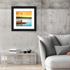 Gnarled Driftwood at Turquoise Lake Wall Art