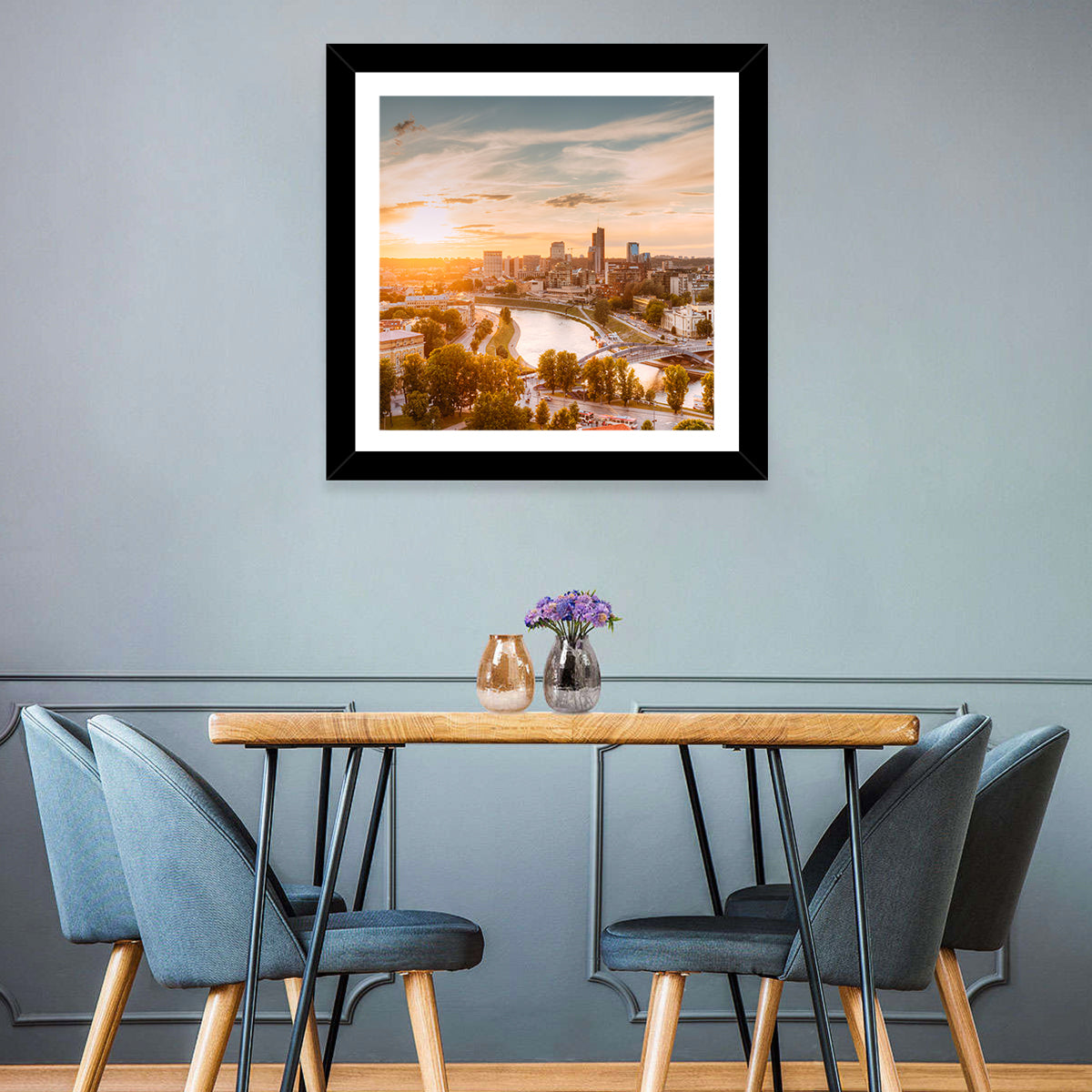 Vilnius Skyline at Golden Hour Wall Art