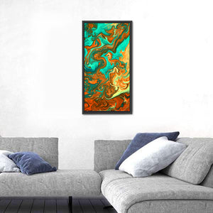 Blue Streams Abstract Wall Art