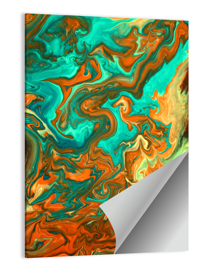 Blue Streams Abstract Wall Art as a poster print