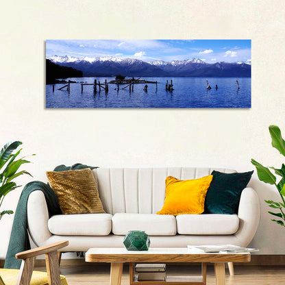 Nahuel Huapi Lake with Wooden Pilings Wall Art