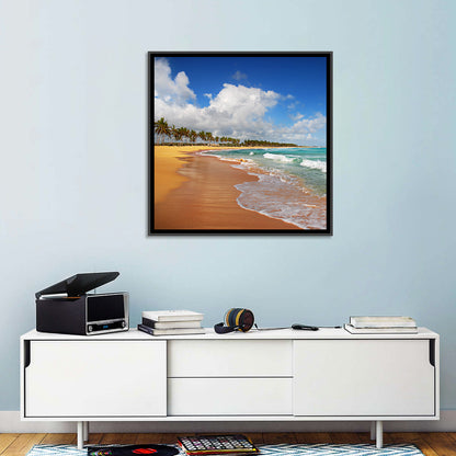 Palm Lined Tropical Coast Wall Art