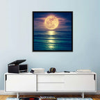 Supermoon Over Calm Sea Wall Art