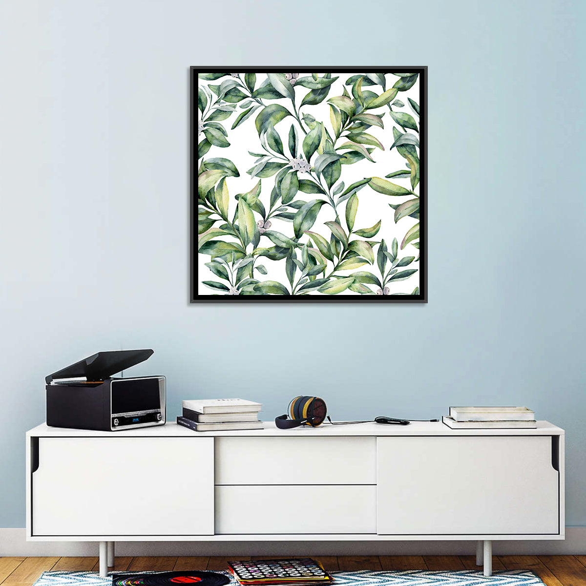 Snowberry Leaves Pattern Wall Art