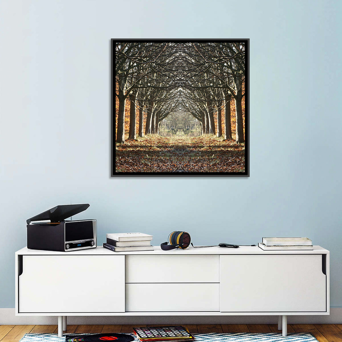 Danish Autumn Tree-lined Path Wall Art