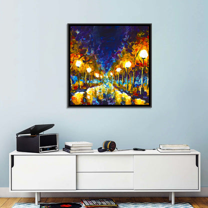 Autumn Evening Park Path Wall Art
