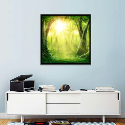 Forest Golden Sunrise Wall Art