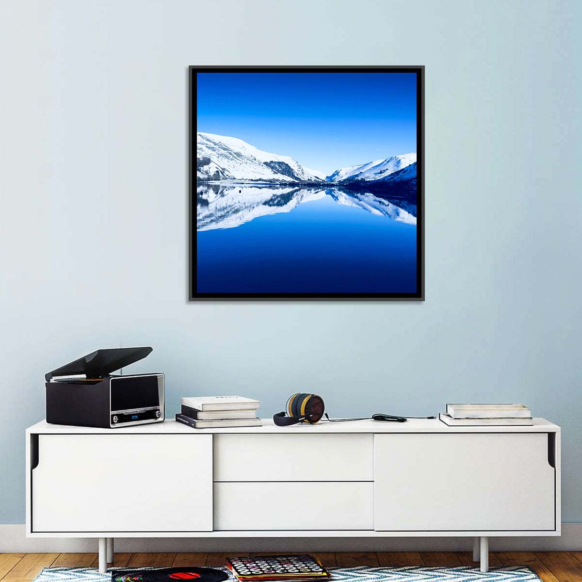 Tal Y Llyn Winter Reflection Wall Art