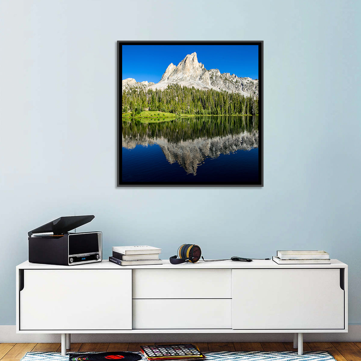 Sawtooth Peaks at Alice Lake Wall Art