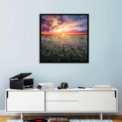 Texas Bluebonnet Sunset Wall Art