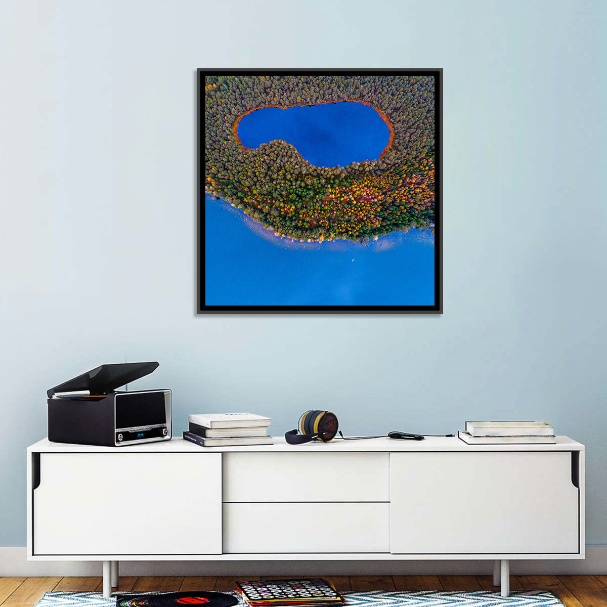 Autumn Forest Lake Wall Art
