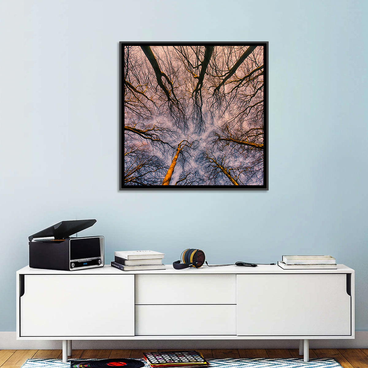 Misty Forest Abstract Wall Art