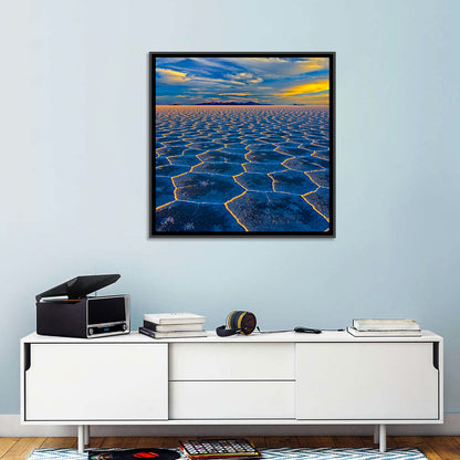 Salar De Uyuni Salt Flats at Sunset Wall Art
