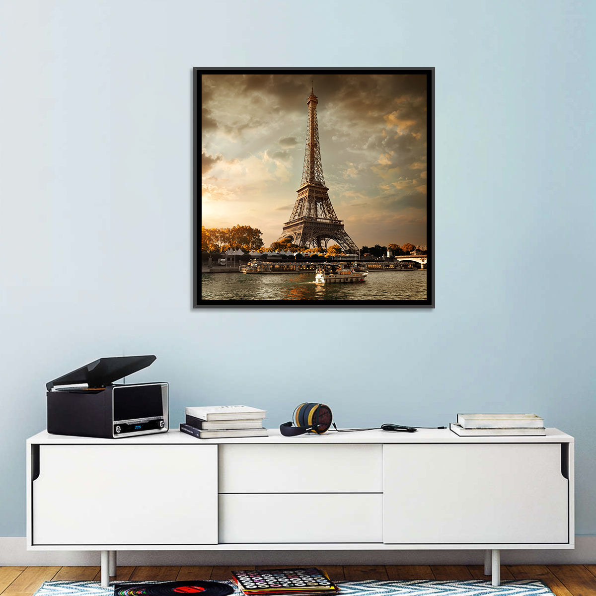 Eiffel Tower at Sunset Wall Art