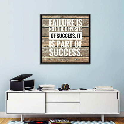Failure Is Part of Success Rustic Typography Wall Art