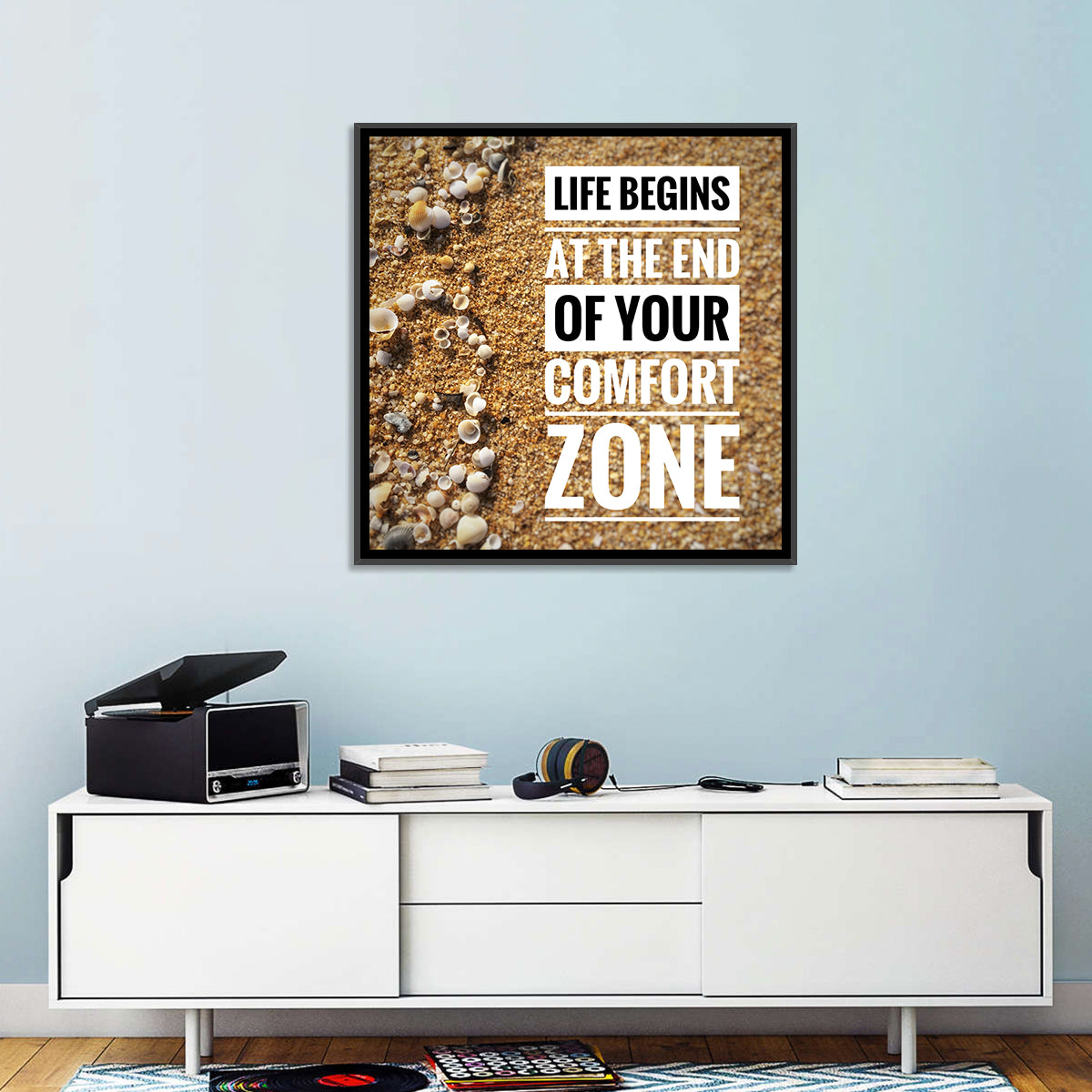 Life Begins at the End Quote Wall Art