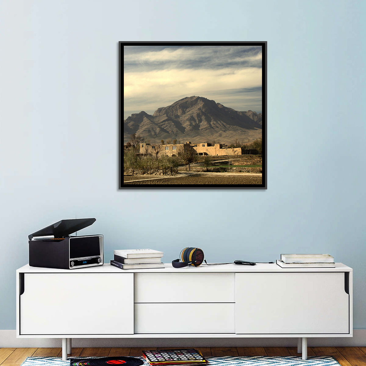Afghan Mountain Village Wall Art