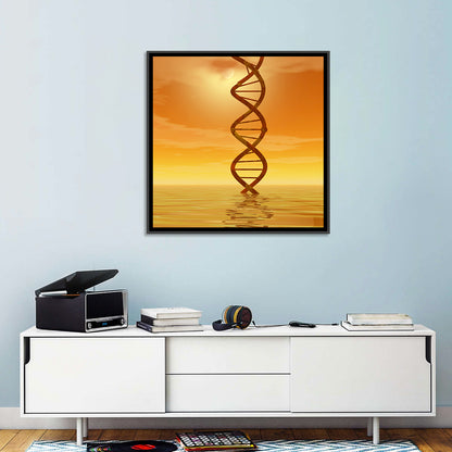 Dna Helix at Sunset Wall Art