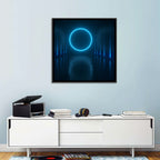 Glowing Neon Corridor Wall Art