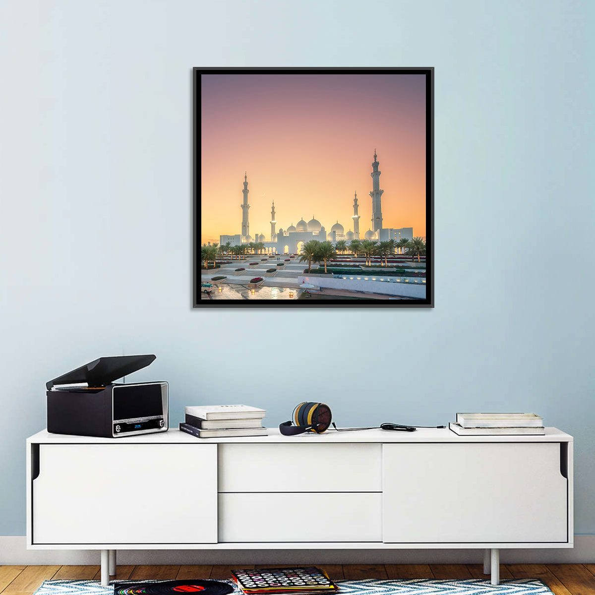 Sheikh Zayed Grand Mosque at Sunset Wall Art