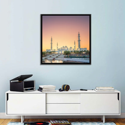 Sheikh Zayed Grand Mosque at Sunset Wall Art