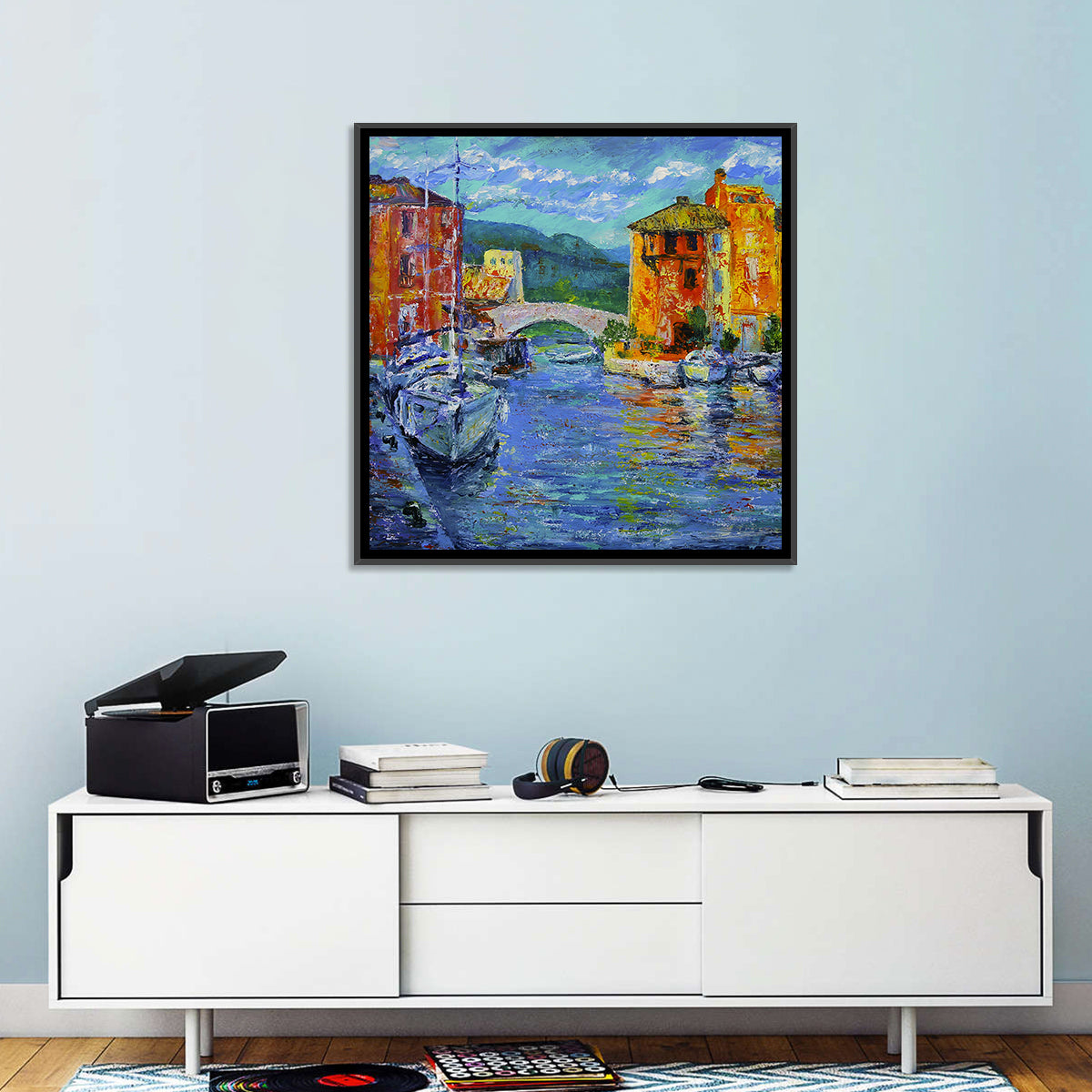 Port Grimaud Canal Scene Wall Art