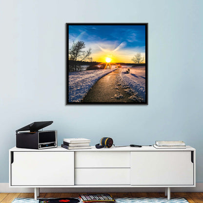 Lake Zorinsky Winter Sunrise Wall Art