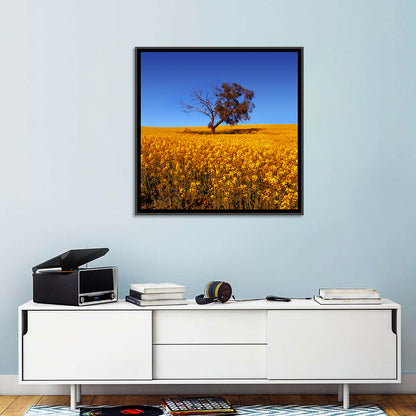 Canola Field with Lone Tree Wall Art