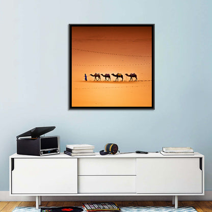 Camels In Sahara Desert Wall Art