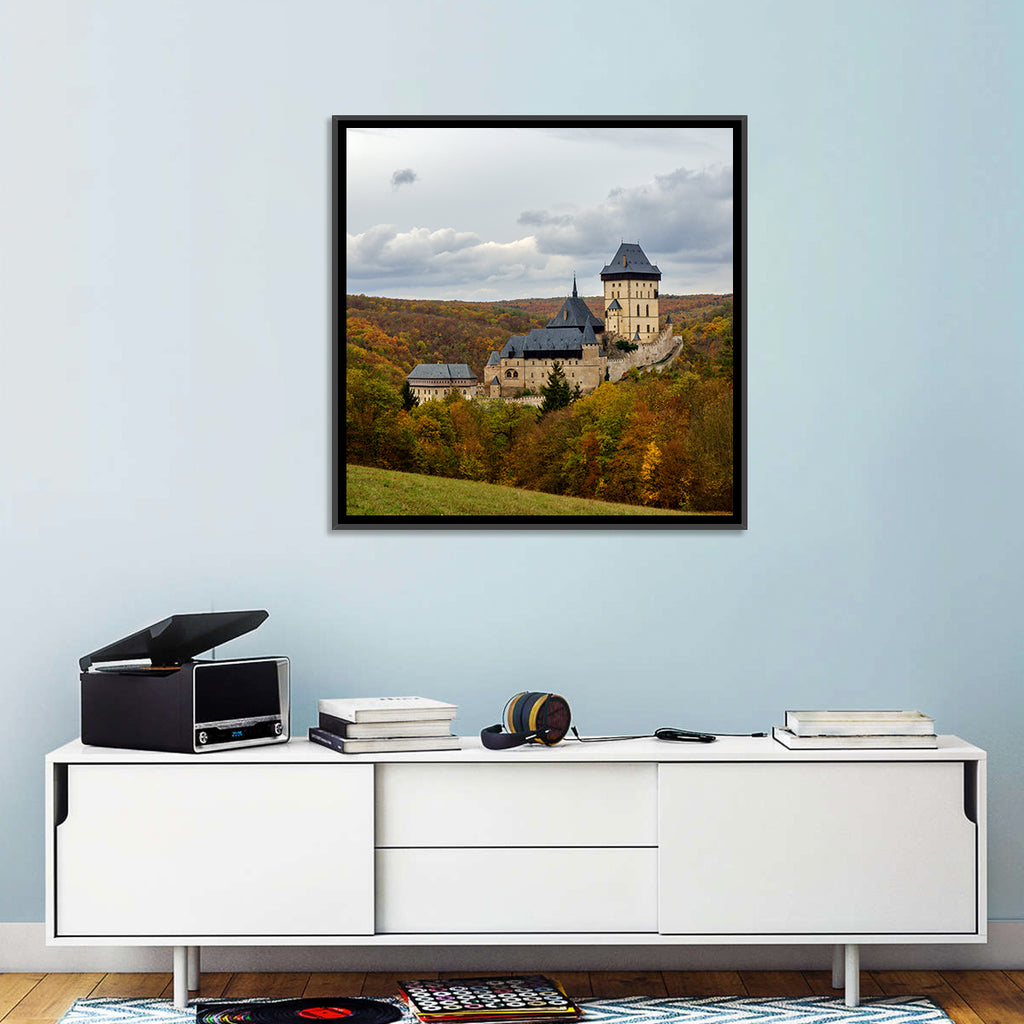 Karlštejn Castle in Autumn Forest Wall Art