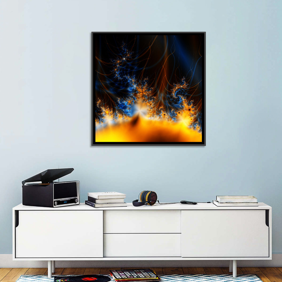 Solar Flare Fractal Flame Wall Art