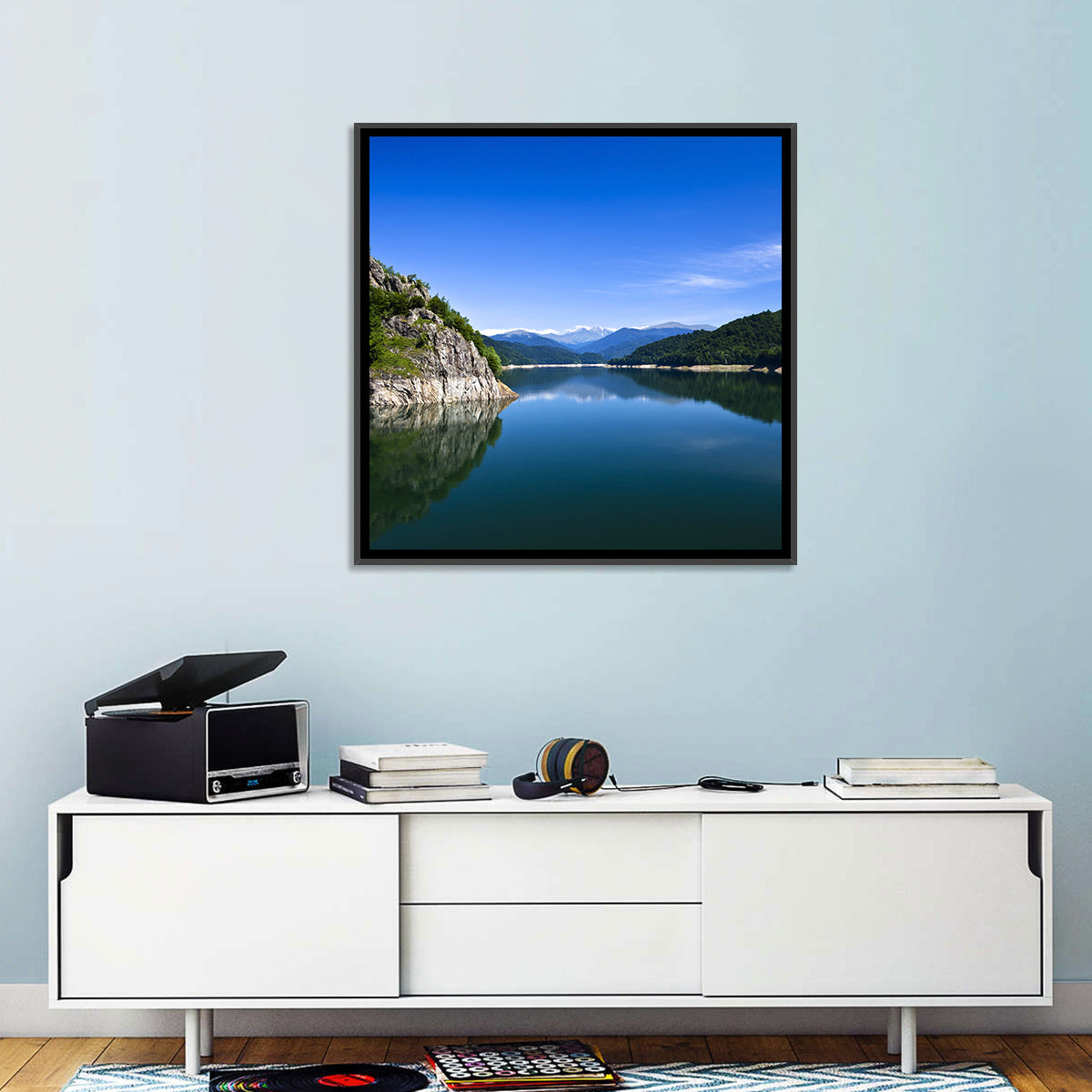 Calm Mountain Lake Reflection Wall Art