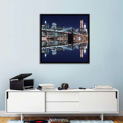 Brooklyn Bridge Symphony at Night Wall Art
