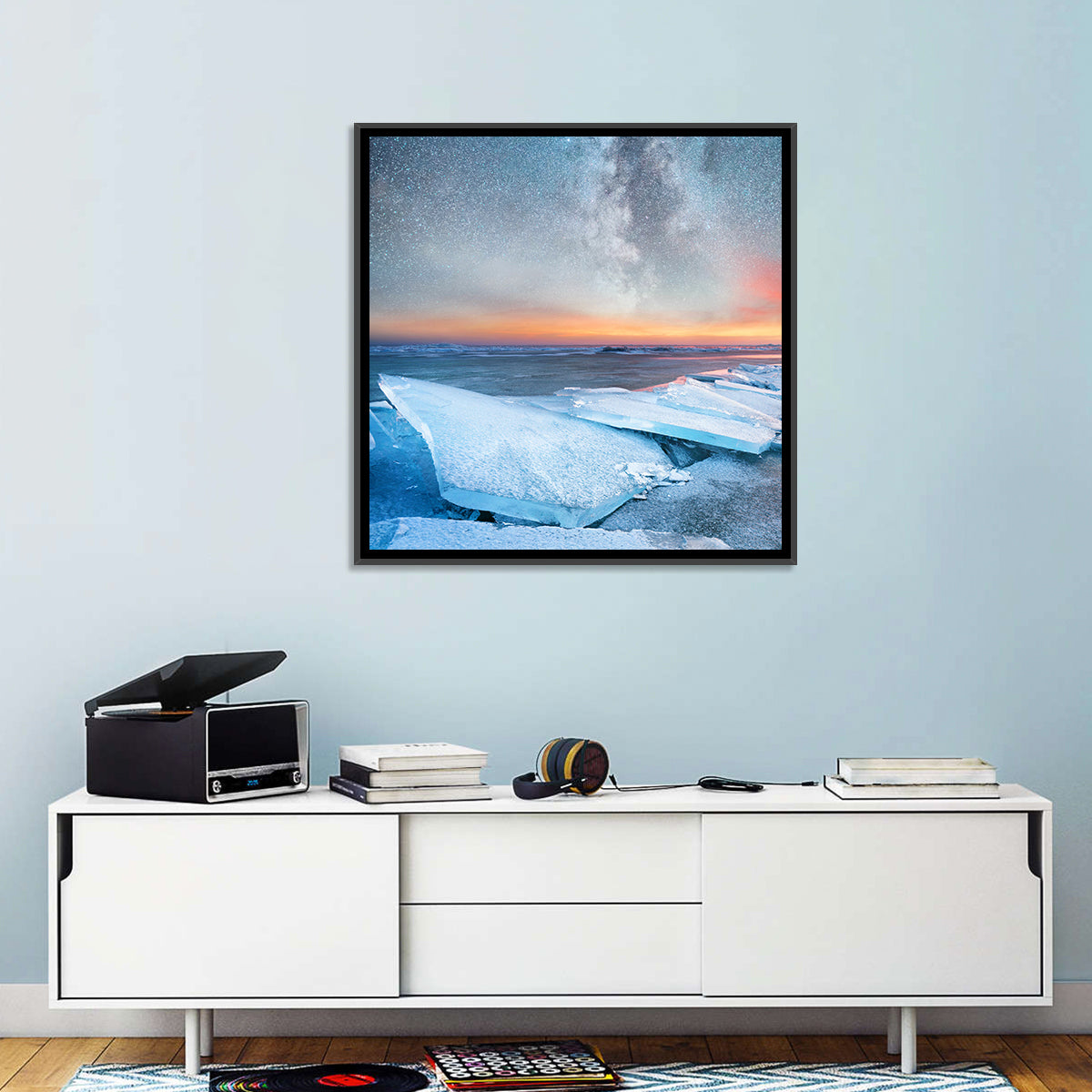 Milky Way Over Frozen Shore Wall Art