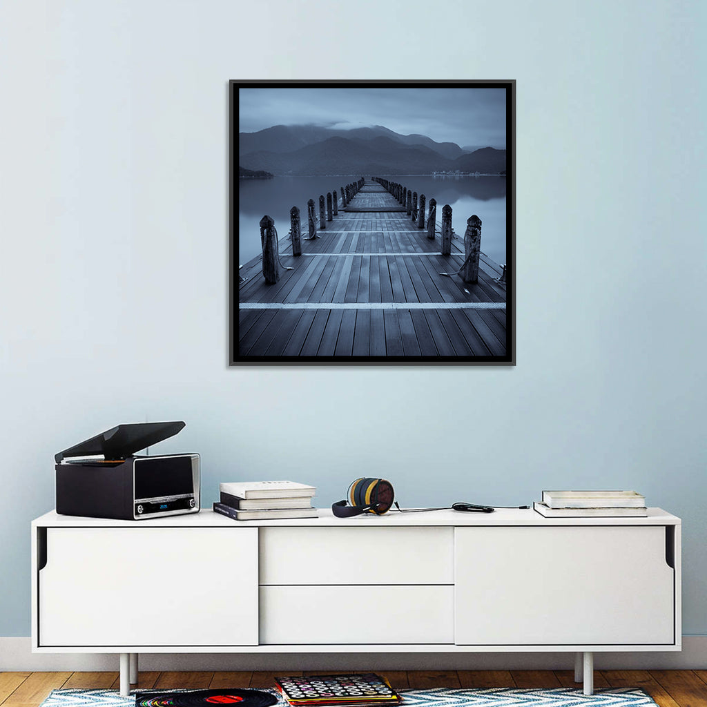 Long Lake Pier at Dusk Wall Art
