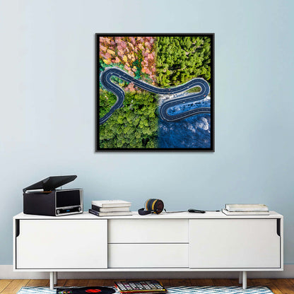 Four Seasons Curved Road Wall Art